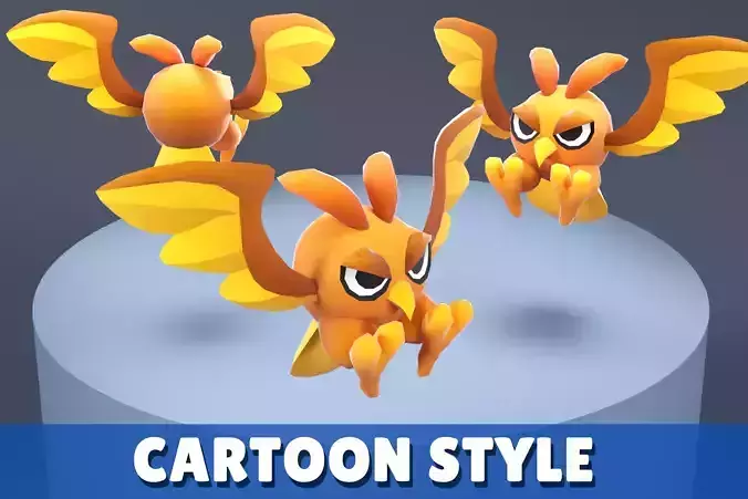 Cartoon Characters - Medium Owl Warrior