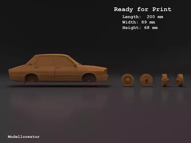 Renault 12 3D Model- 3D Printable Model 3D model