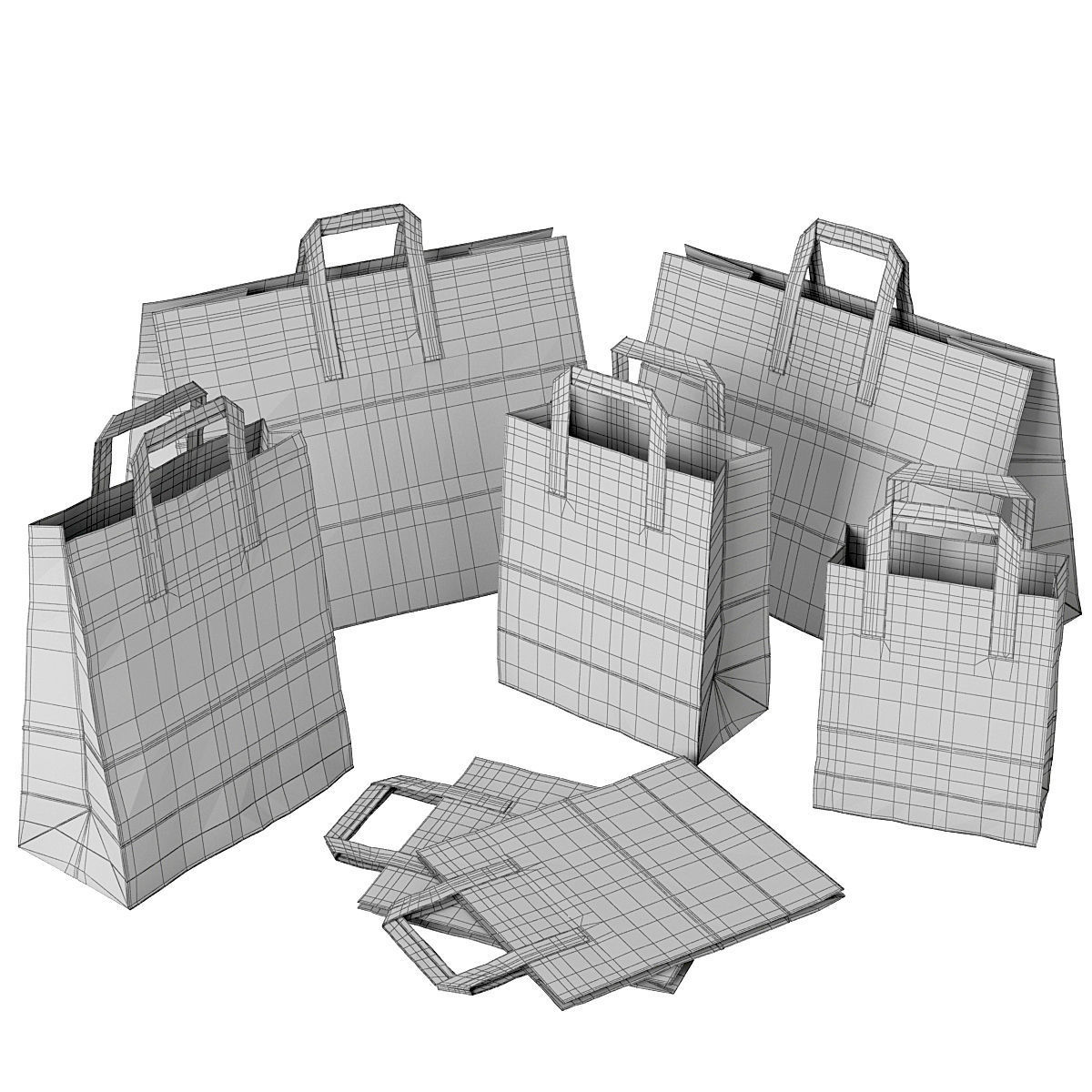 Paper bag 5 3D model_5