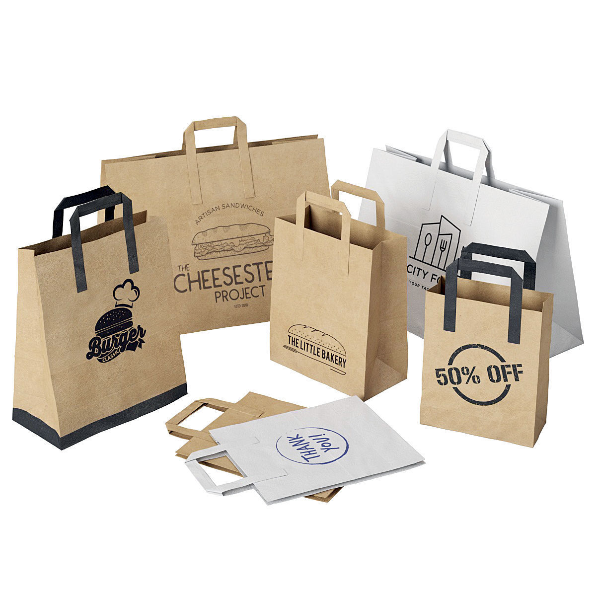 Paper bag 5 3D model_1