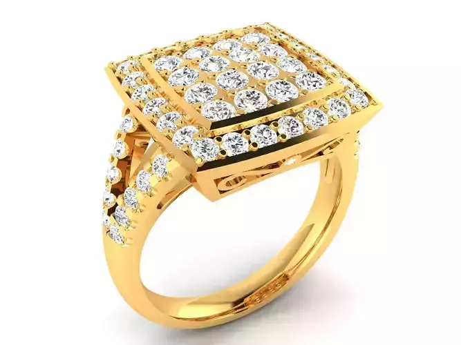 Women Solitaire Engagement Wedding Ring 3D print model