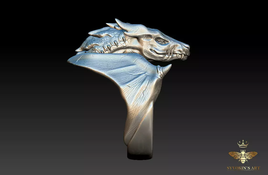 Dragon ring 3D print model