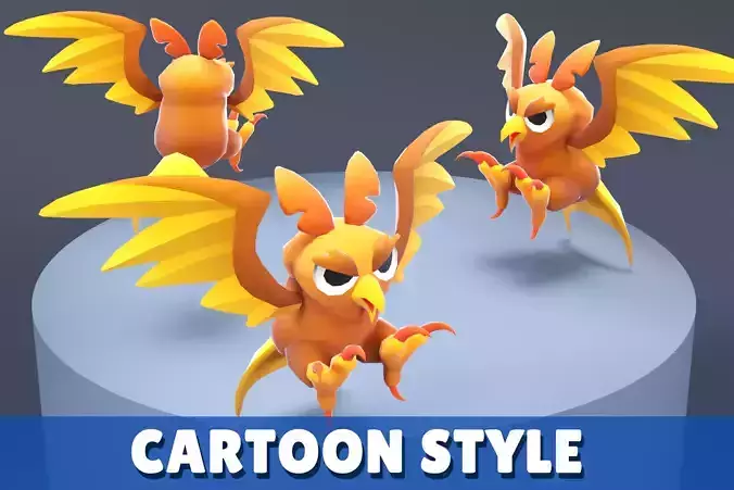 Cartoon Characters - Big Owl Warrior