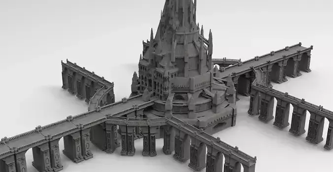 Arch Magician Tower Palace 4 3D model