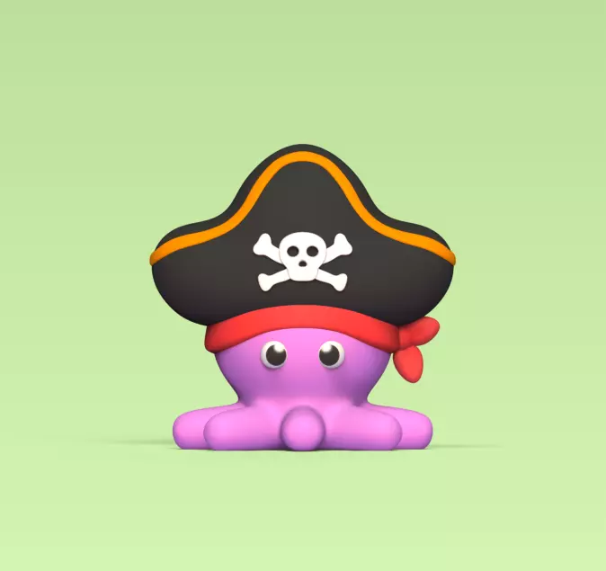 Pirate Octopus 3D print model