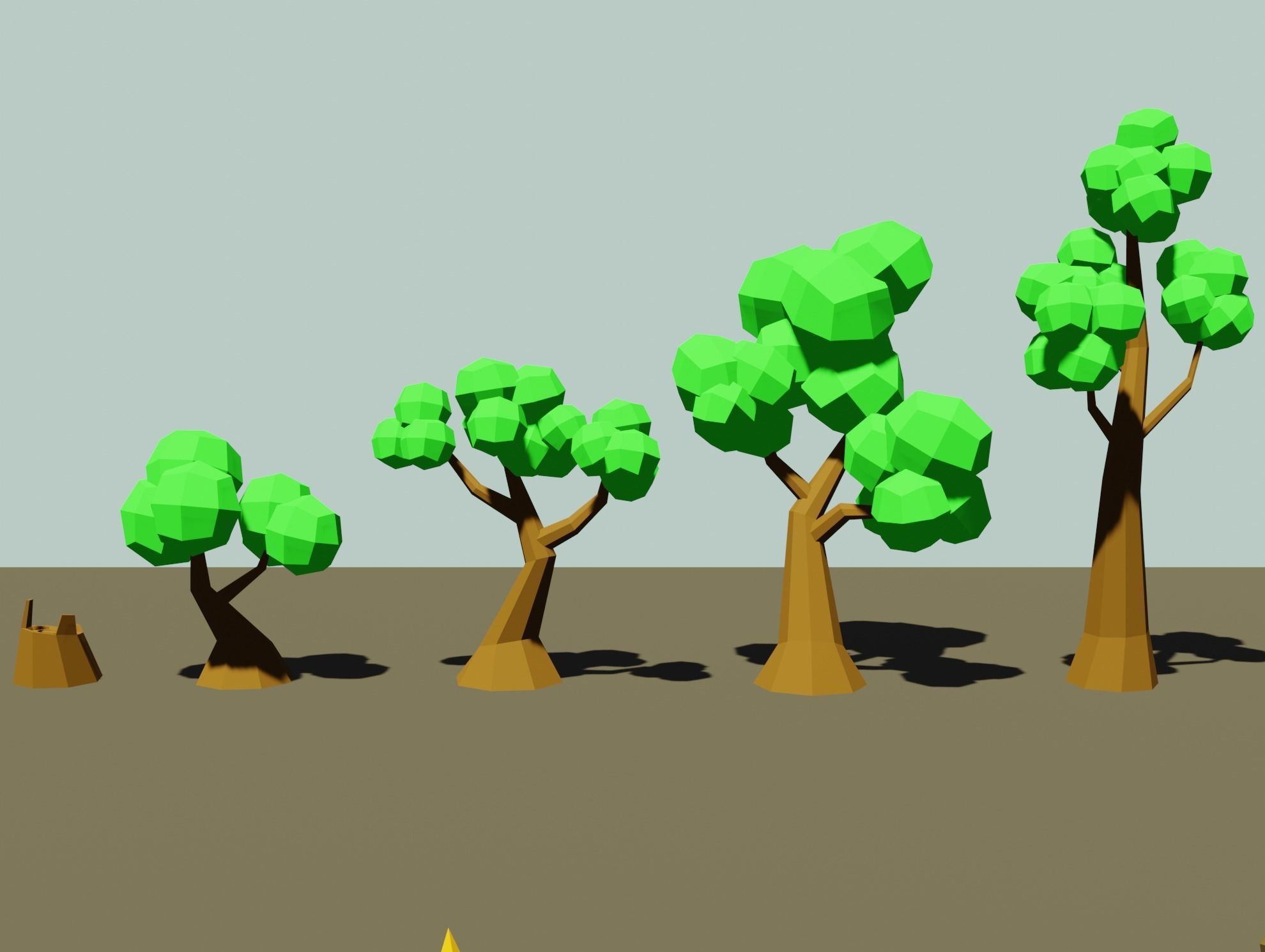Environments of nature Low-poly 3D model_1