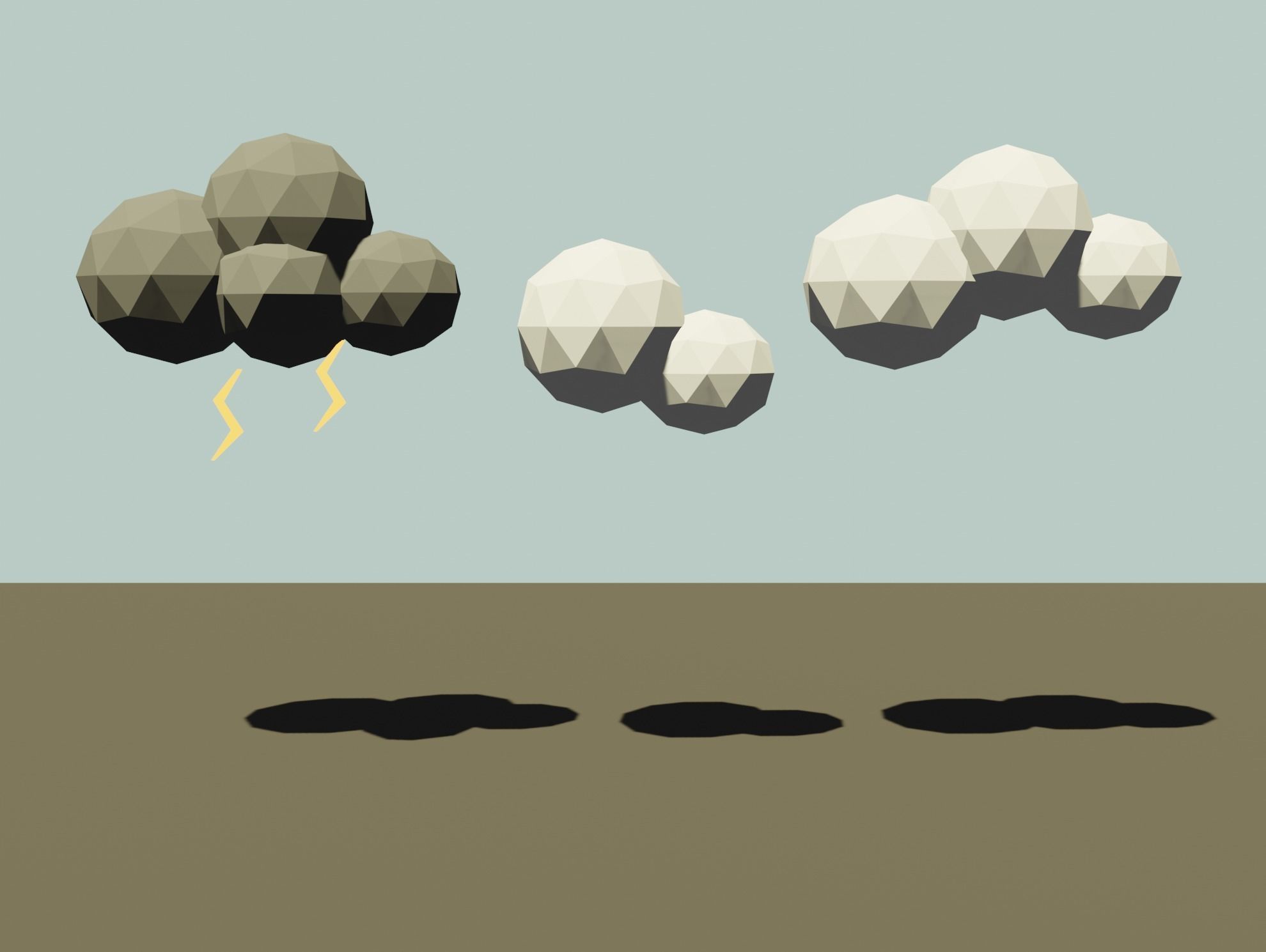 Environments of nature Low-poly 3D model_2