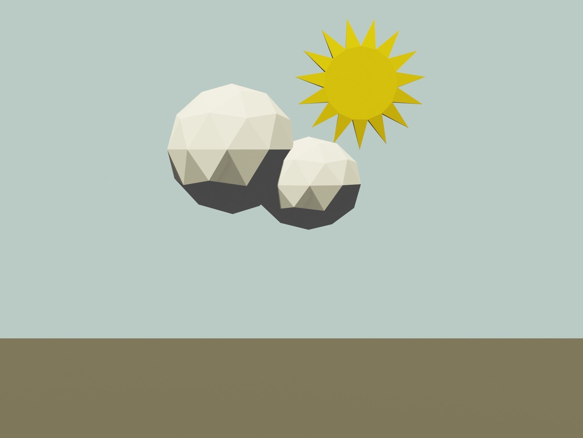 Environments of nature Low-poly 3D model_4