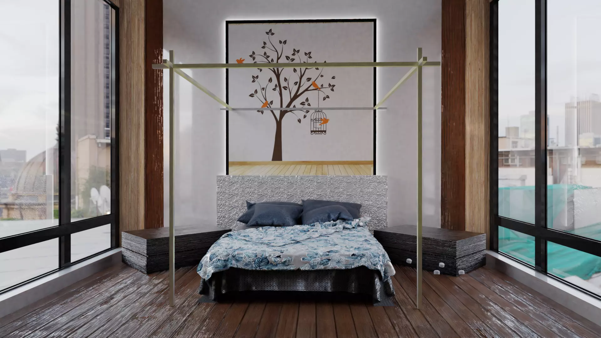 3d Interior BedRoom In Blender 3D model