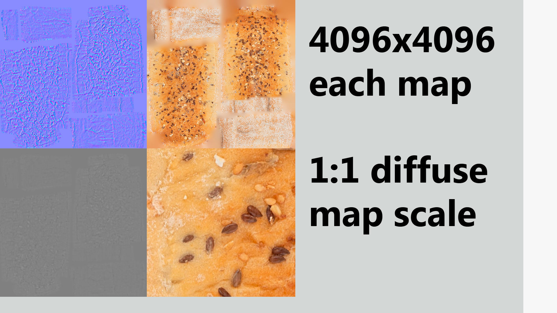 Baguette or cut French bread with seeds and spices 3D model_7