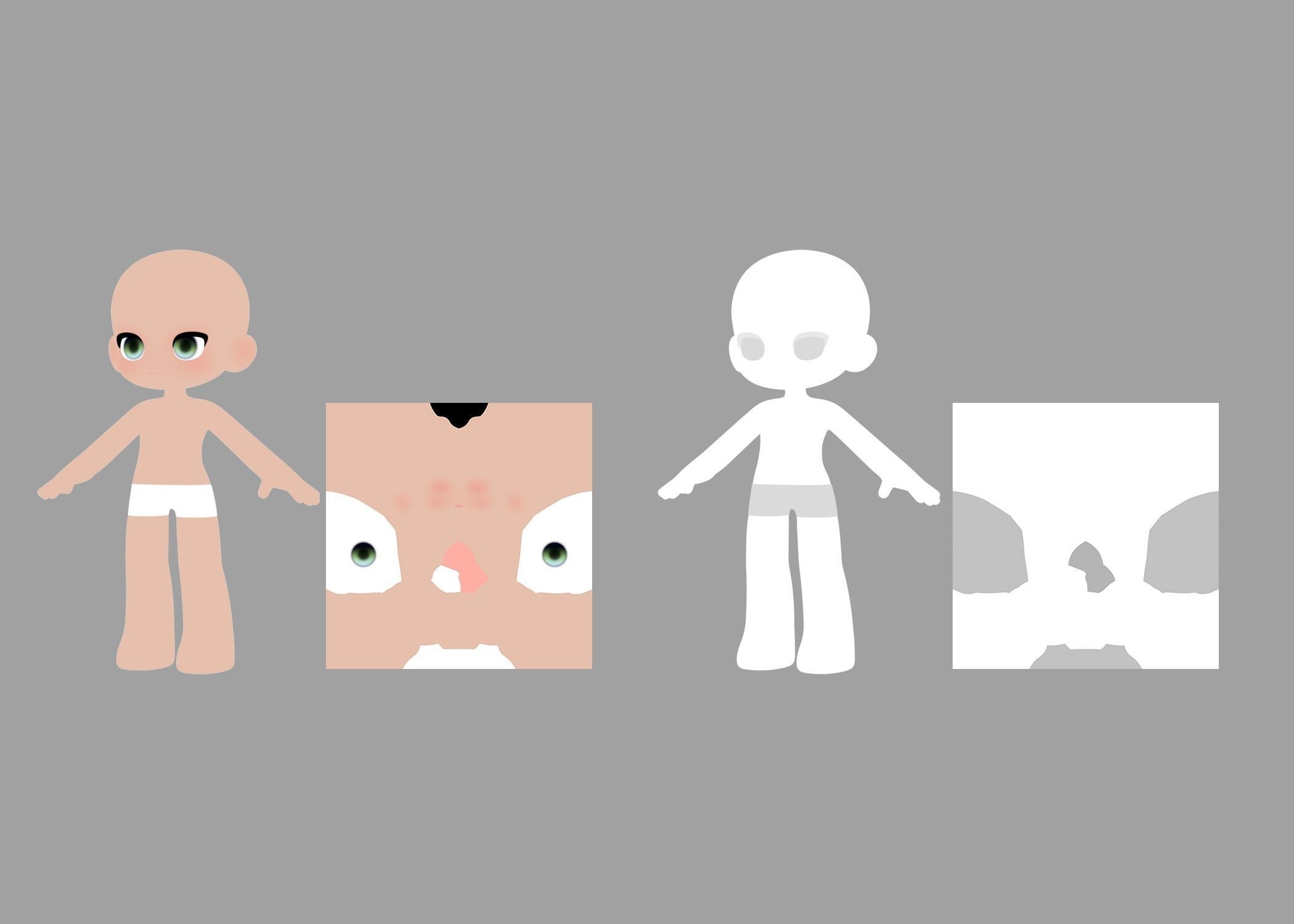 Colin basemesh Low-poly 3D model_3