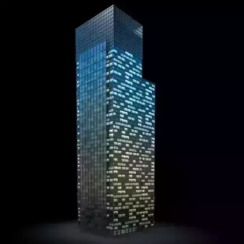 Blue Night Skyscraper