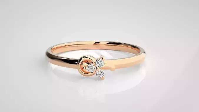 Ultra light wt minimalist Women Ring 3dm stl renders