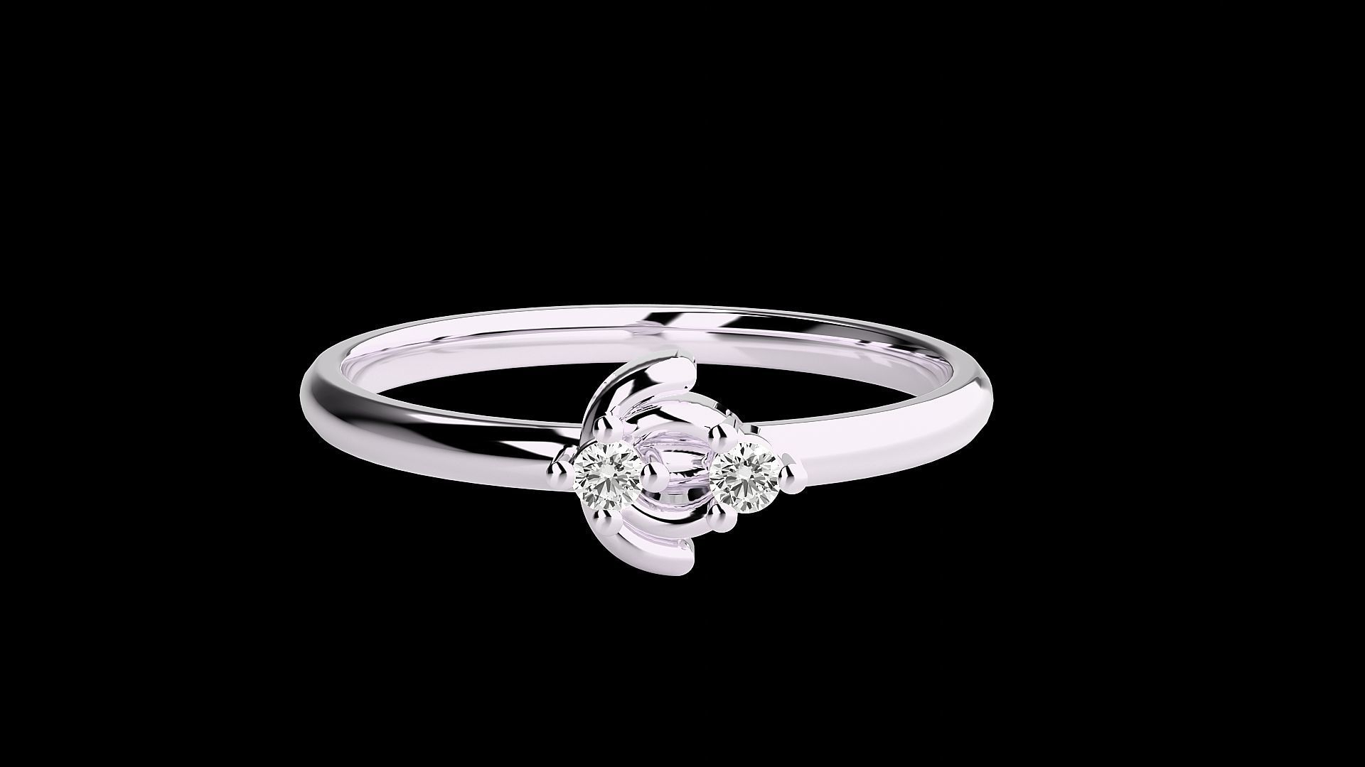 Ultra light wt minimalist Women Ring 3dm stl renders 3D print model_13