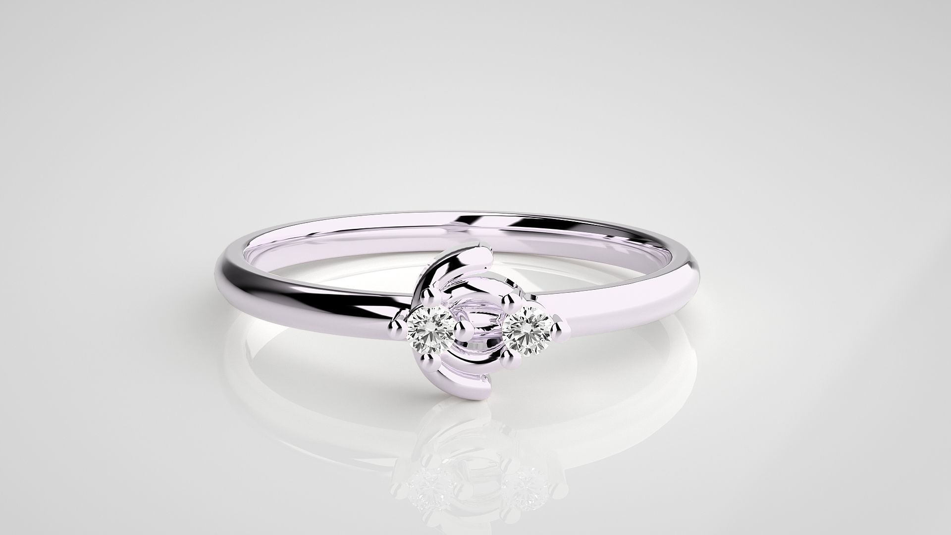 Ultra light wt minimalist Women Ring 3dm stl renders 3D print model_10