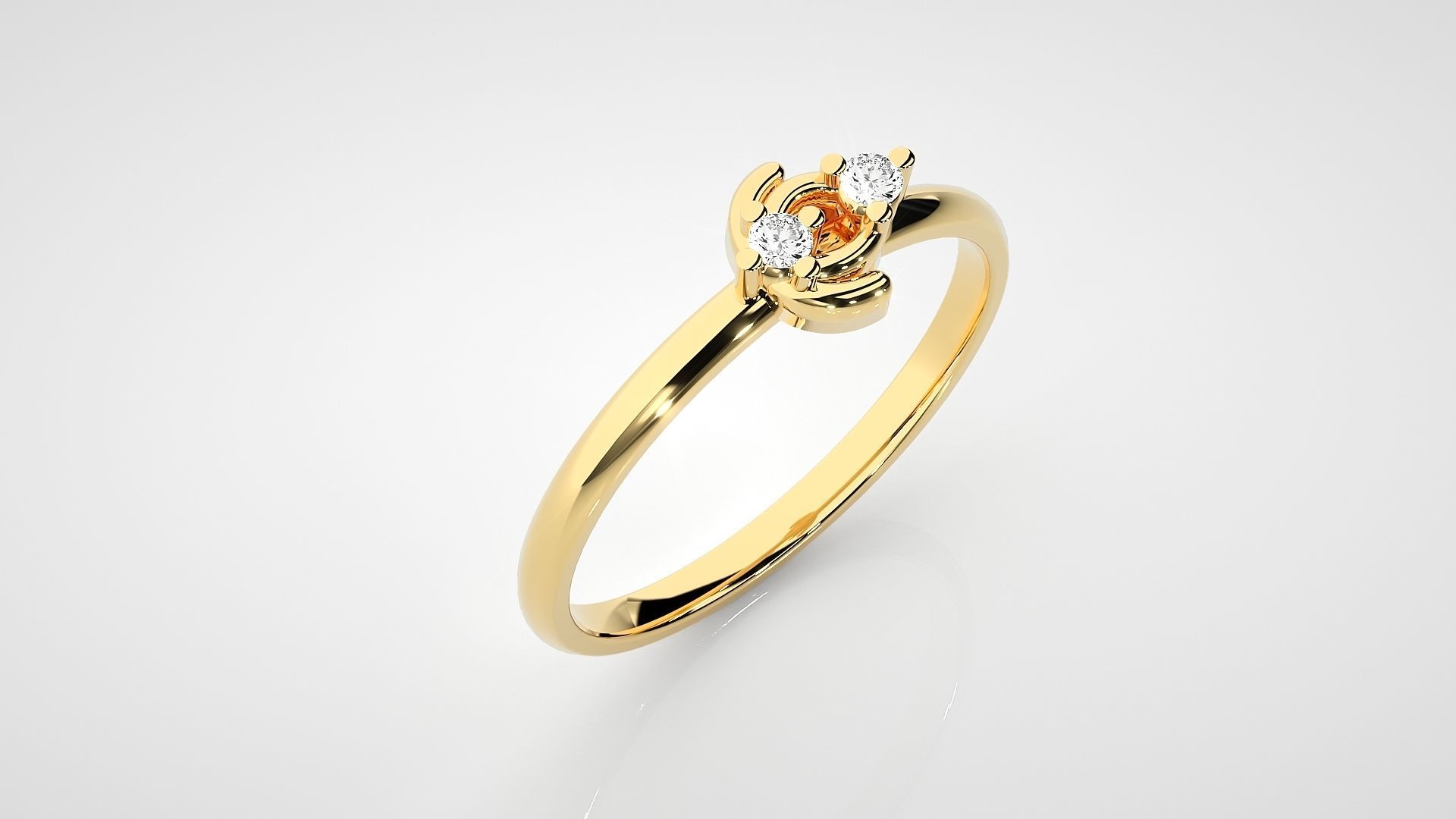 Ultra light wt minimalist Women Ring 3dm stl renders 3D print model_21