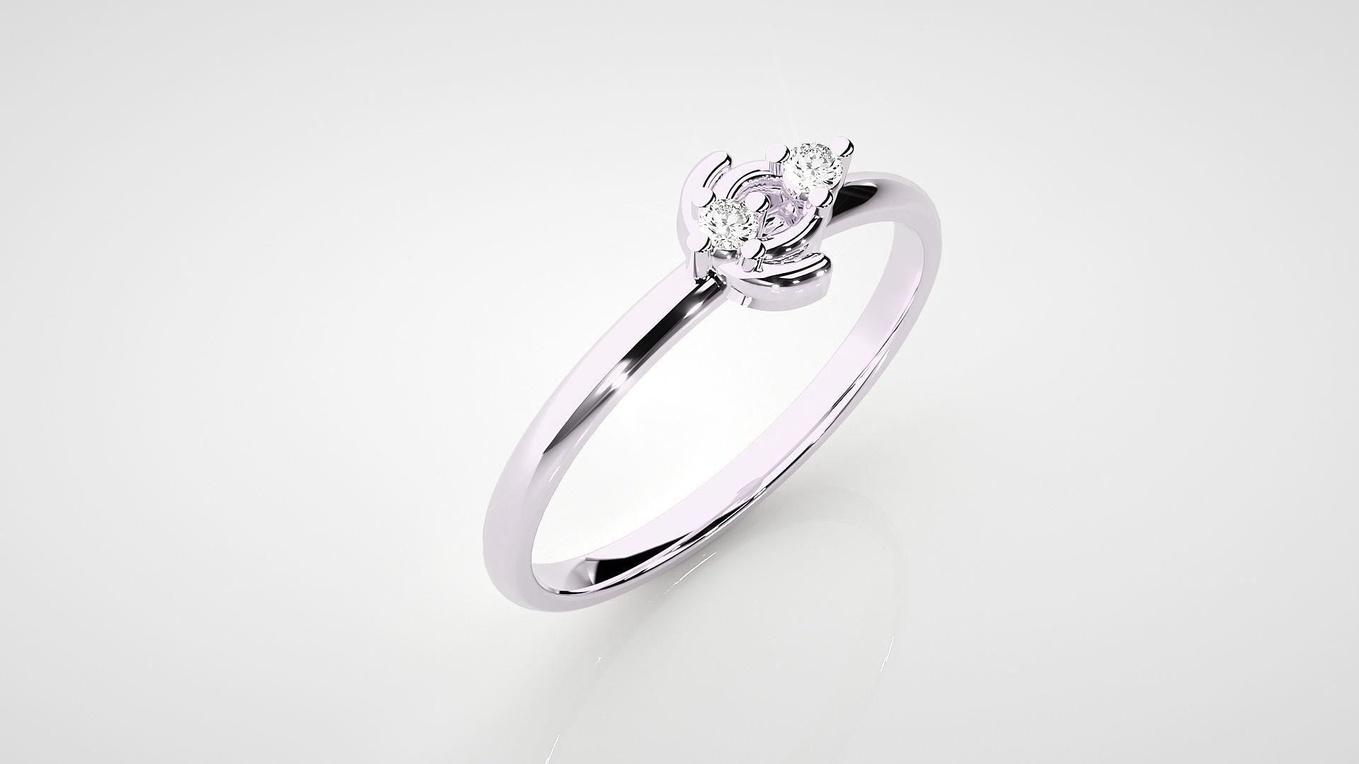 Ultra light wt minimalist Women Ring 3dm stl renders 3D print model_12