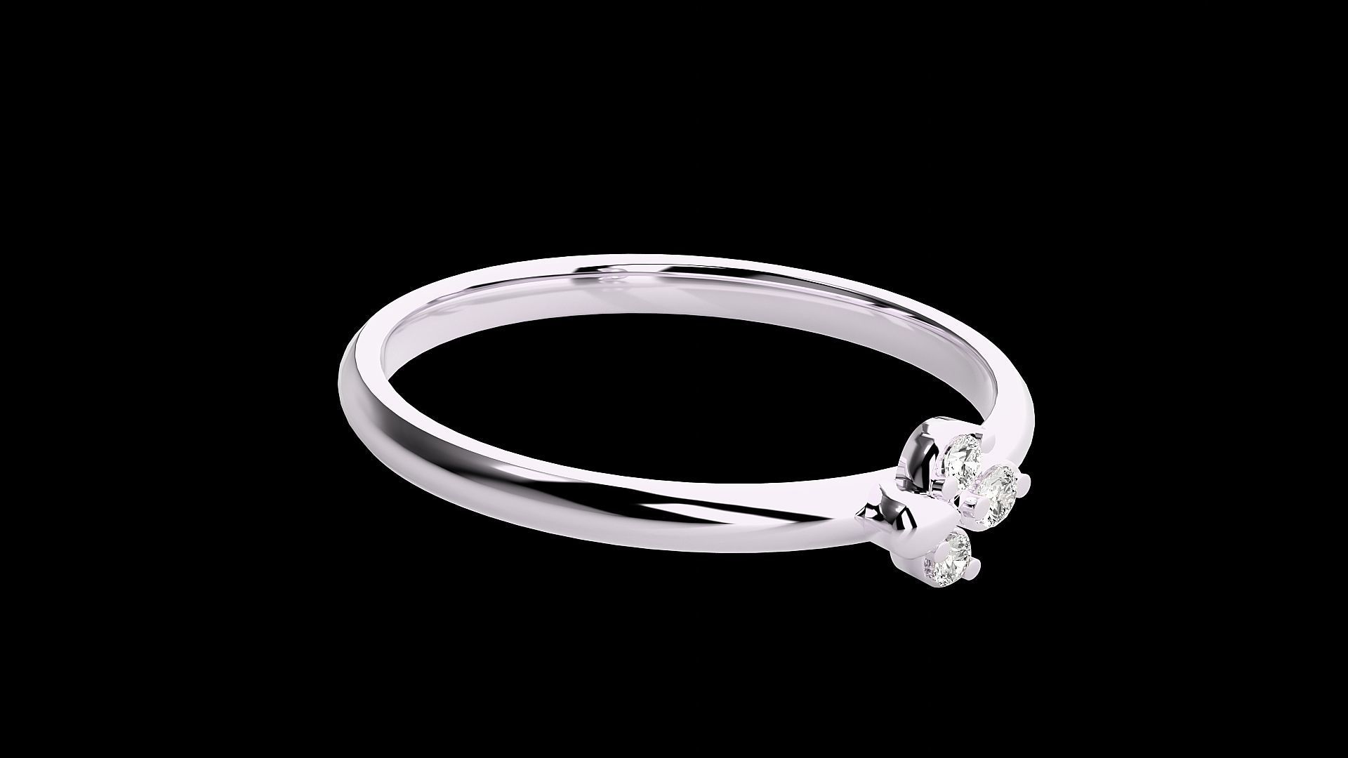 Ultra light wt minimalist Women Ring 3dm stl renders 3D print model_15