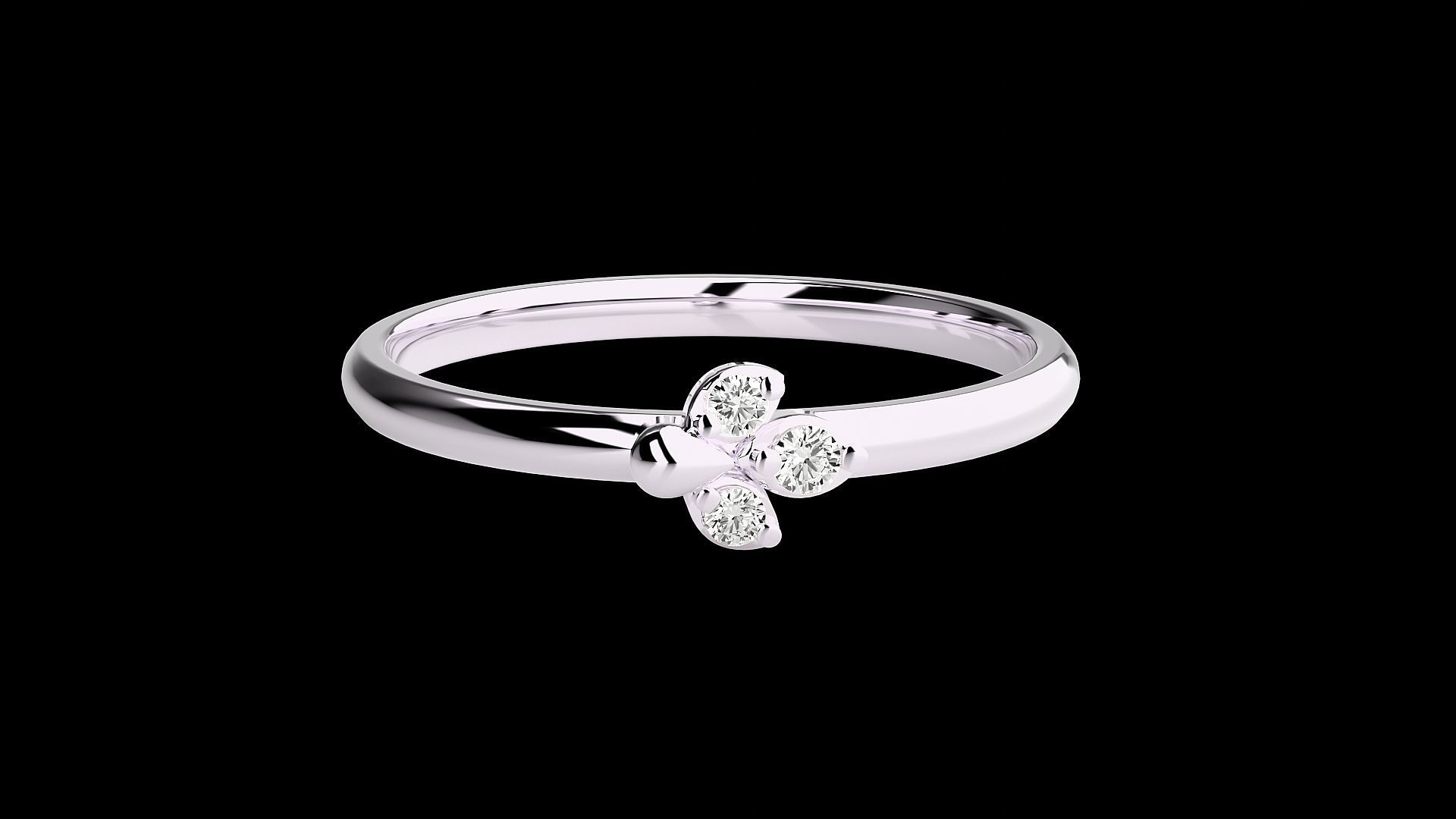 Ultra light wt minimalist Women Ring 3dm stl renders 3D print model_13