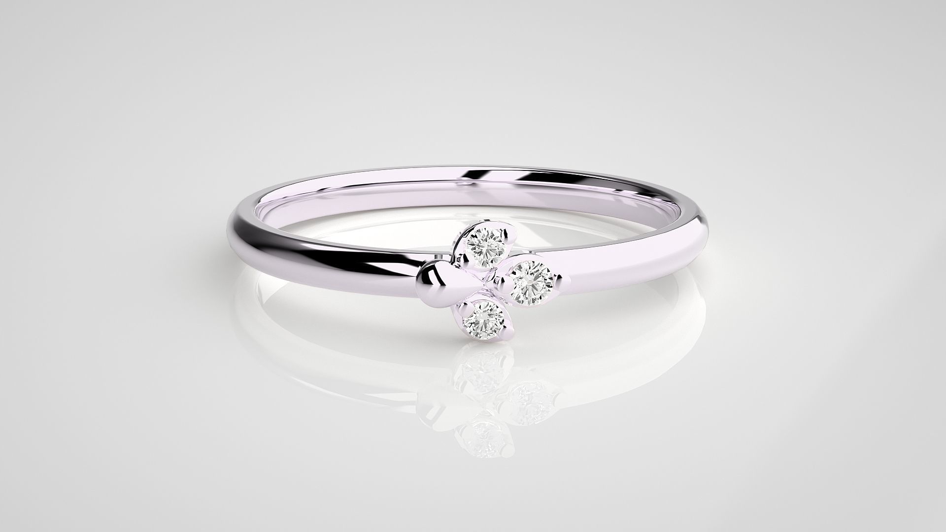 Ultra light wt minimalist Women Ring 3dm stl renders 3D print model_10