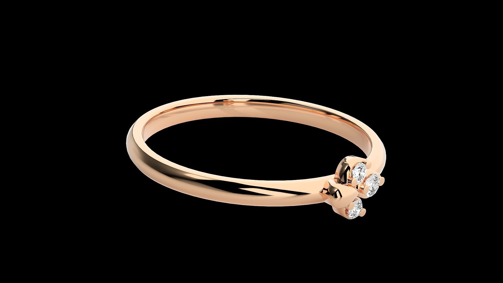 Ultra light wt minimalist Women Ring 3dm stl renders 3D print model_6