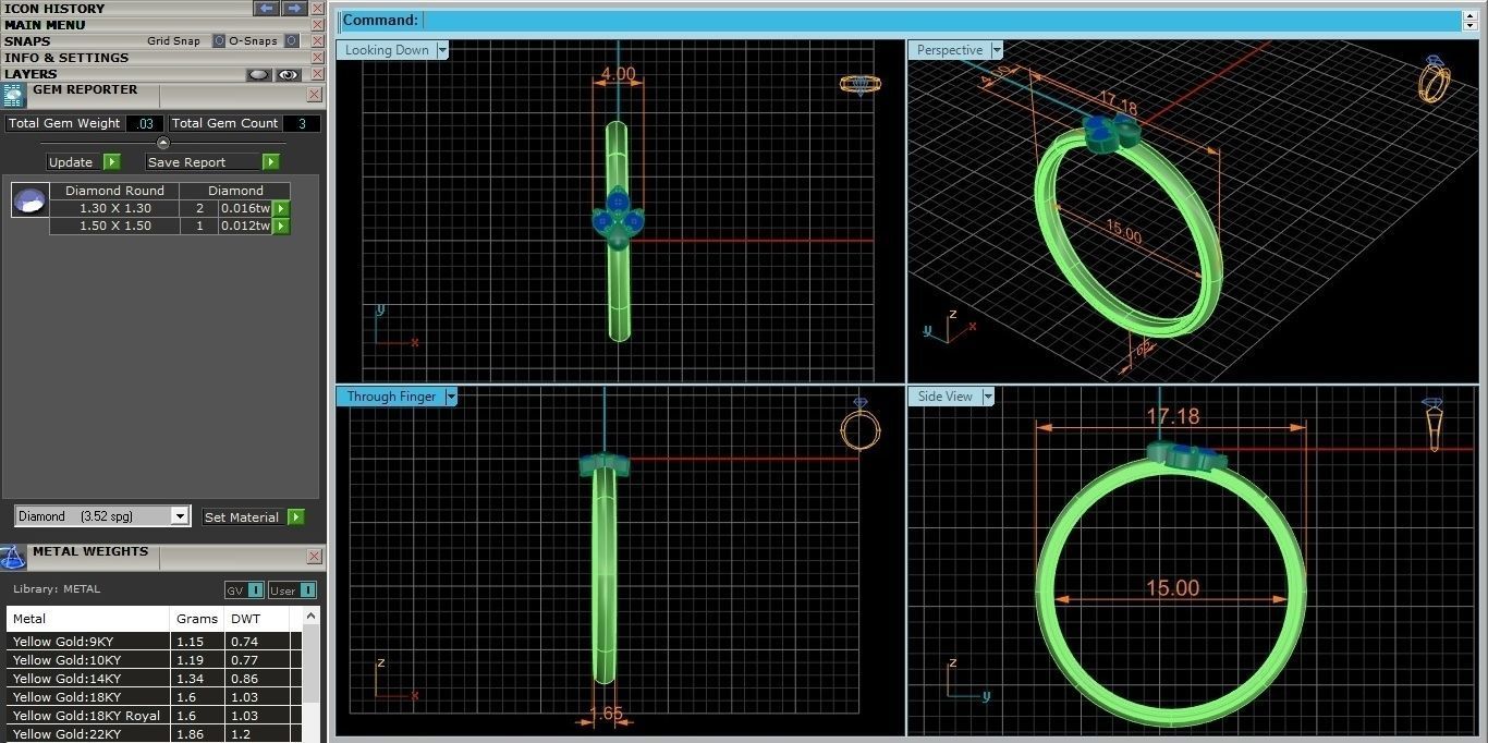 Ultra light wt minimalist Women Ring 3dm stl renders 3D print model_3
