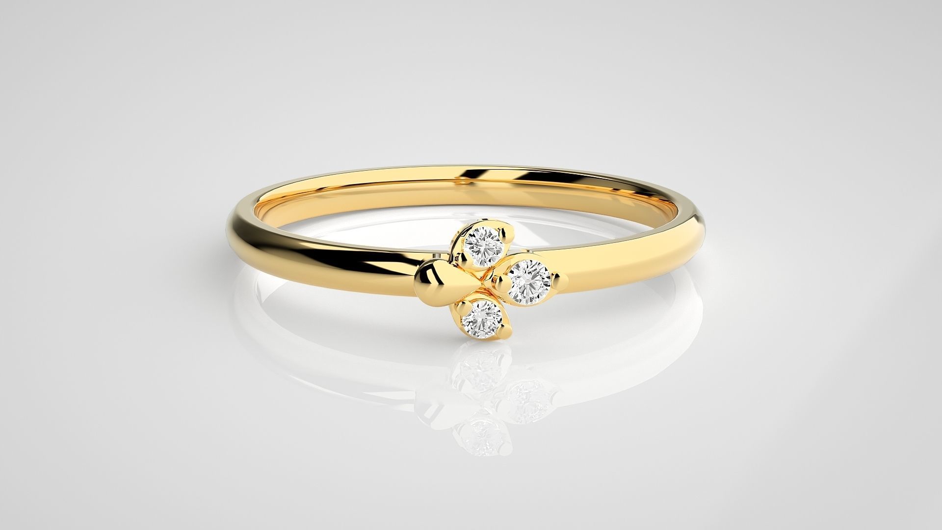 Ultra light wt minimalist Women Ring 3dm stl renders 3D print model_19