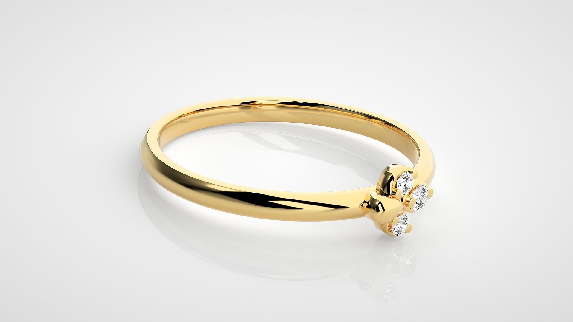 Ultra light wt minimalist Women Ring 3dm stl renders 3D print model_20