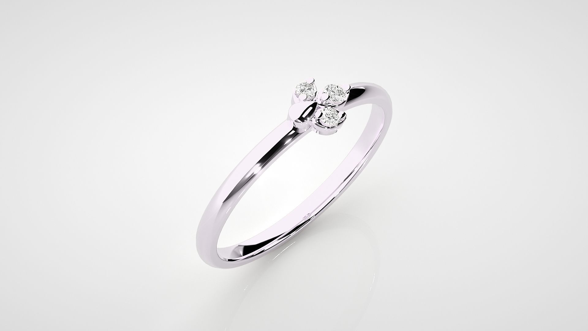 Ultra light wt minimalist Women Ring 3dm stl renders 3D print model_12
