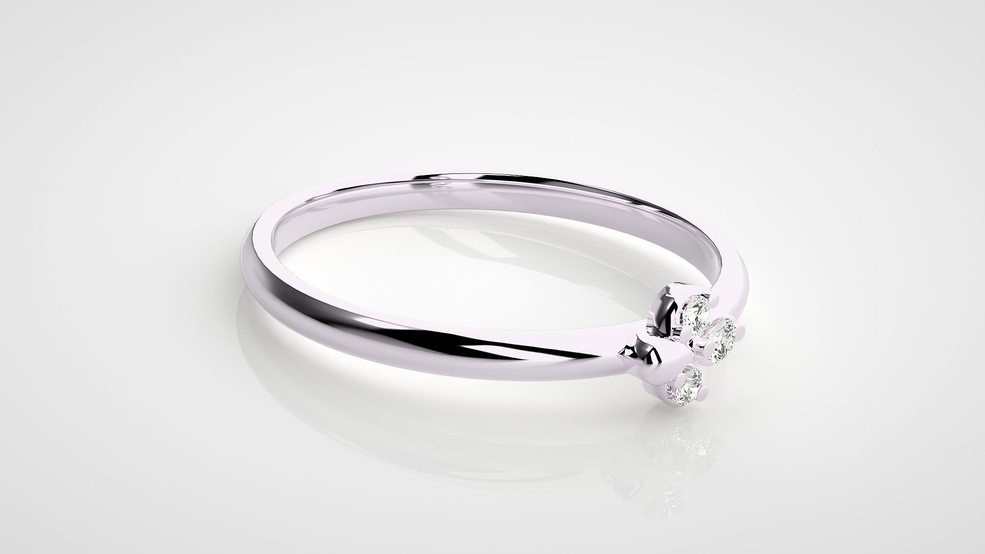 Ultra light wt minimalist Women Ring 3dm stl renders 3D print model_11