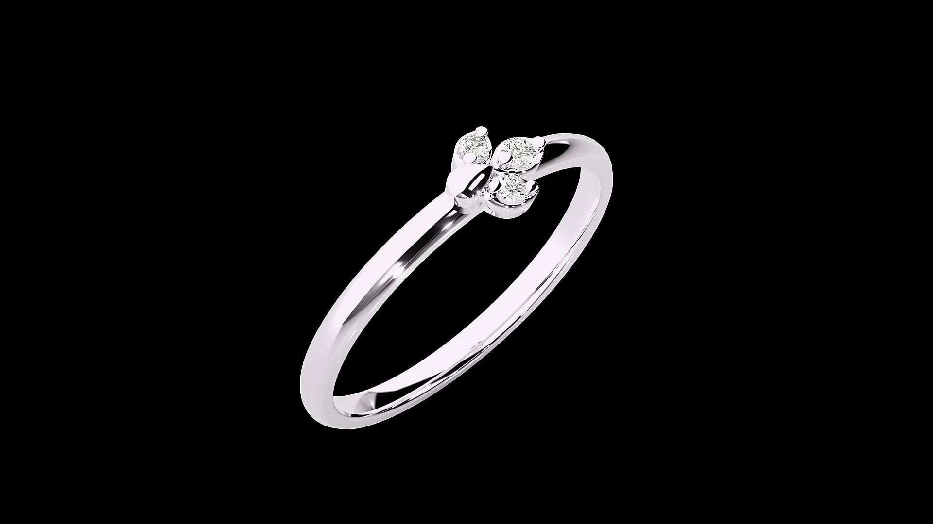 Ultra light wt minimalist Women Ring 3dm stl renders 3D print model_18