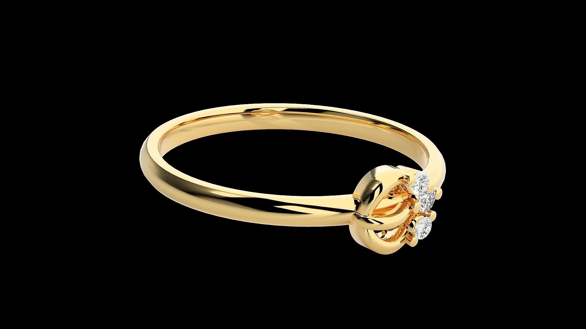 Ultra light wt minimalist Women Ring 3dm stl renders 3D print model_24