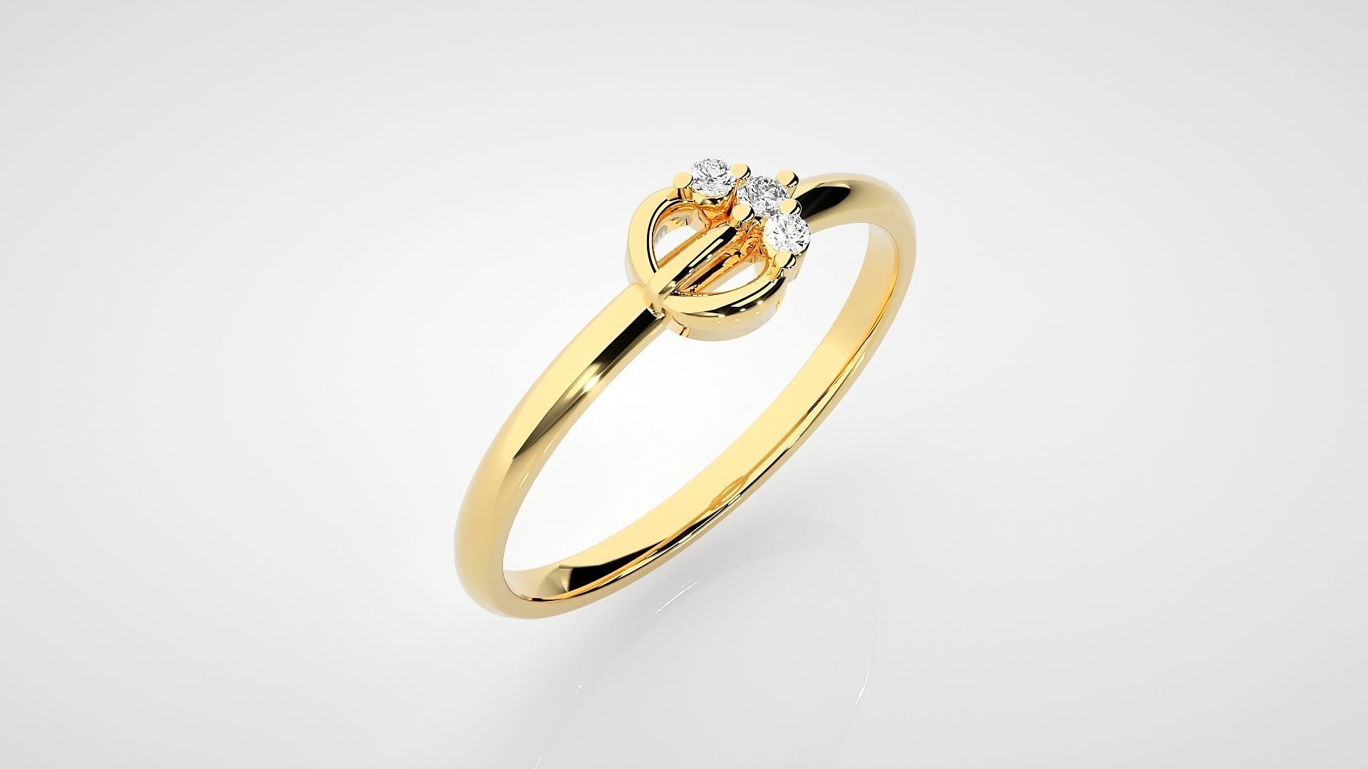Ultra light wt minimalist Women Ring 3dm stl renders 3D print model_21
