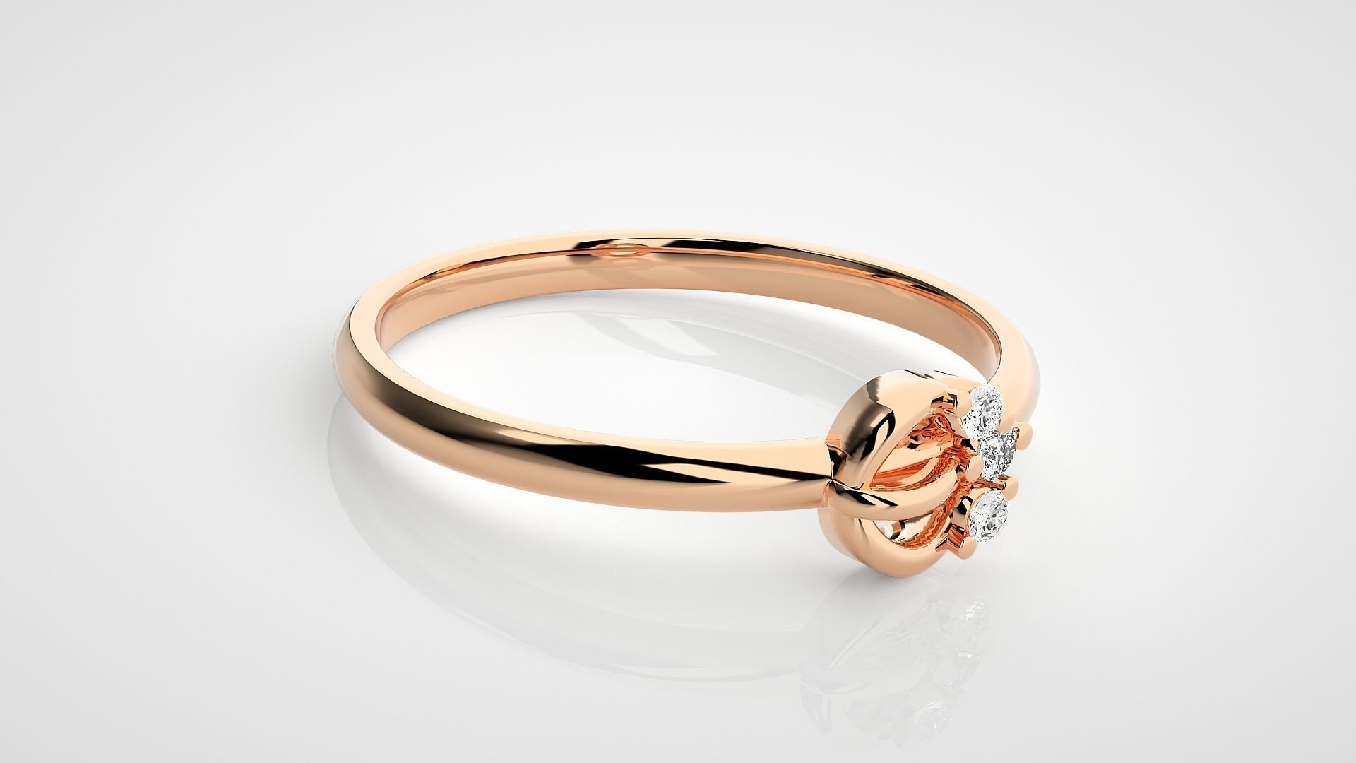 Ultra light wt minimalist Women Ring 3dm stl renders 3D print model_1