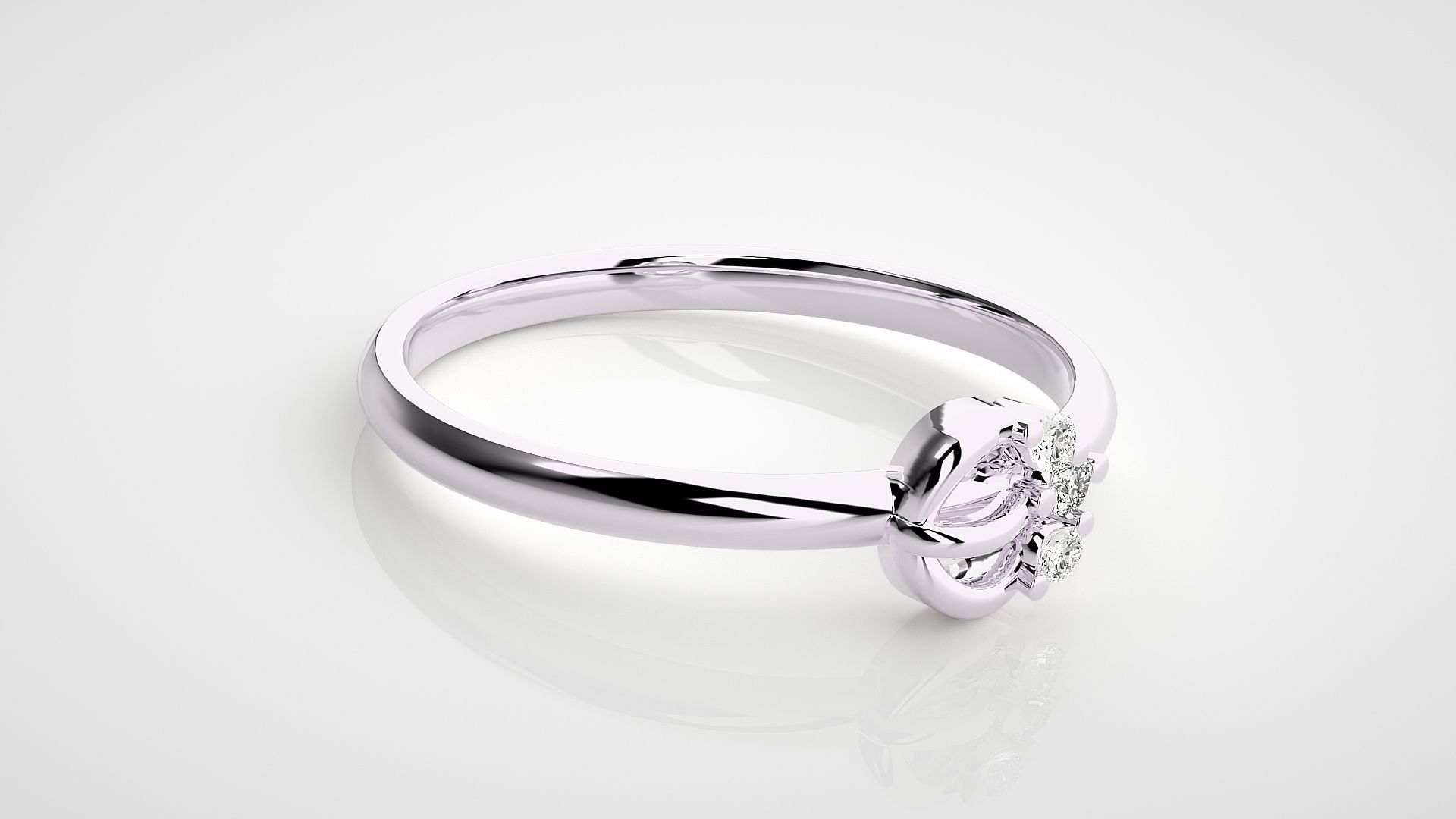 Ultra light wt minimalist Women Ring 3dm stl renders 3D print model_11