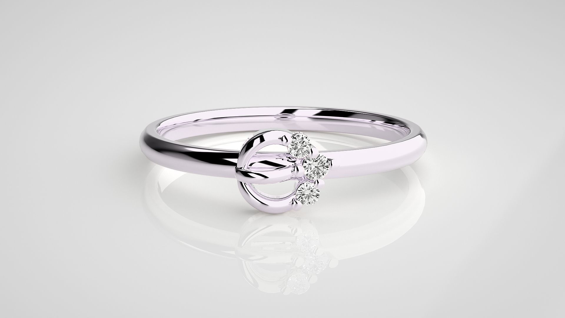 Ultra light wt minimalist Women Ring 3dm stl renders 3D print model_10