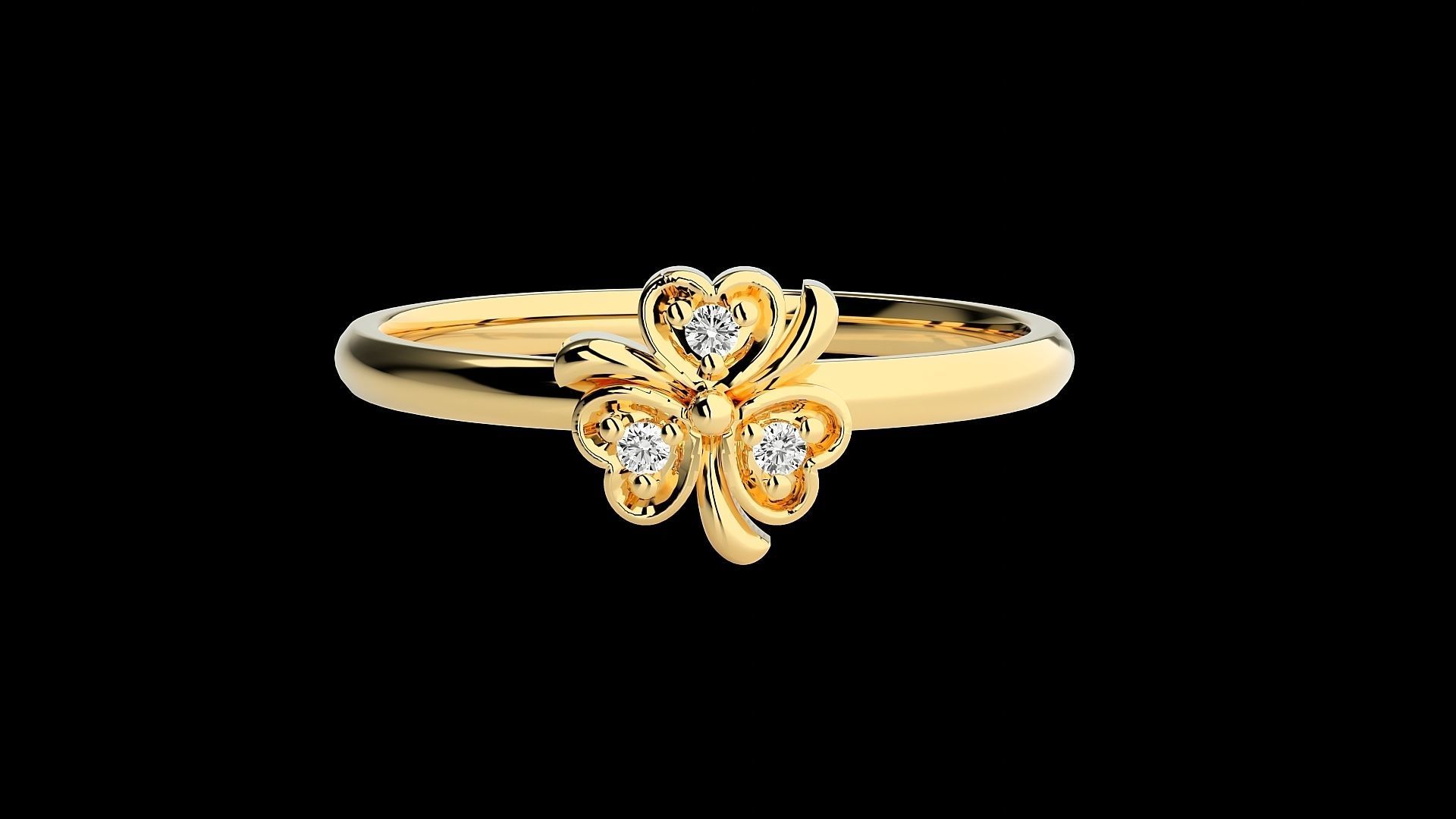 Flower Ultra light wt minimalist Women Ring 3dm stl renders 3D print model_23