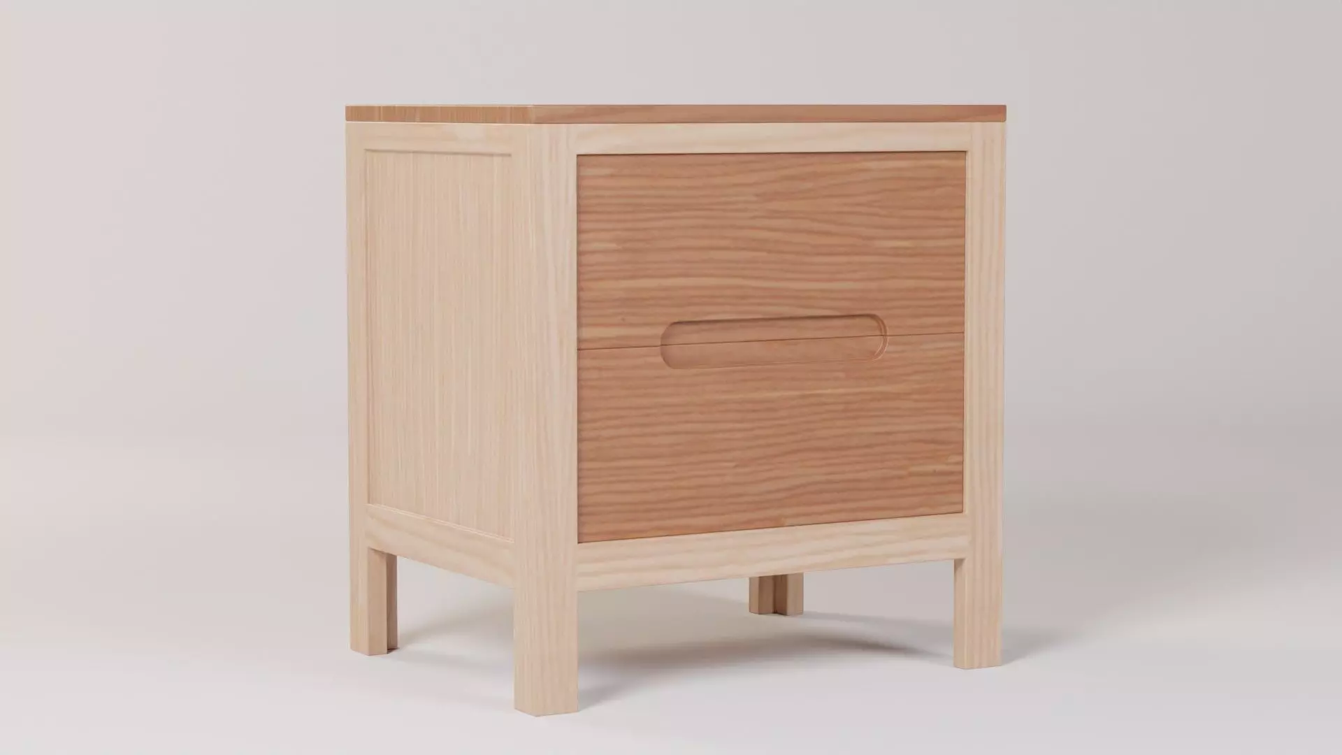 XF Bedside Table 47x37x50 Low-poly 3D model_0