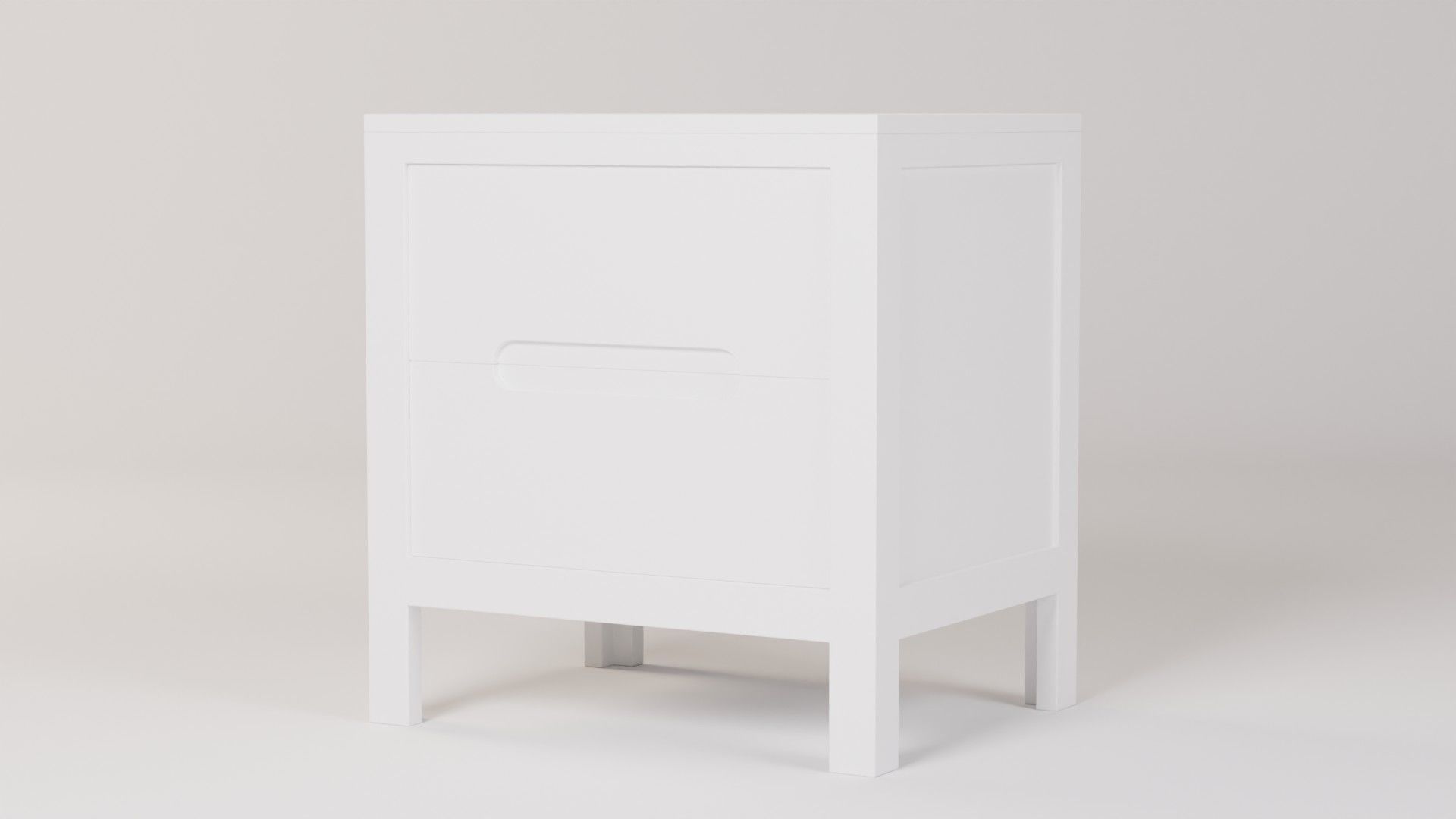 XF Bedside Table 47x37x50 Low-poly 3D model_3