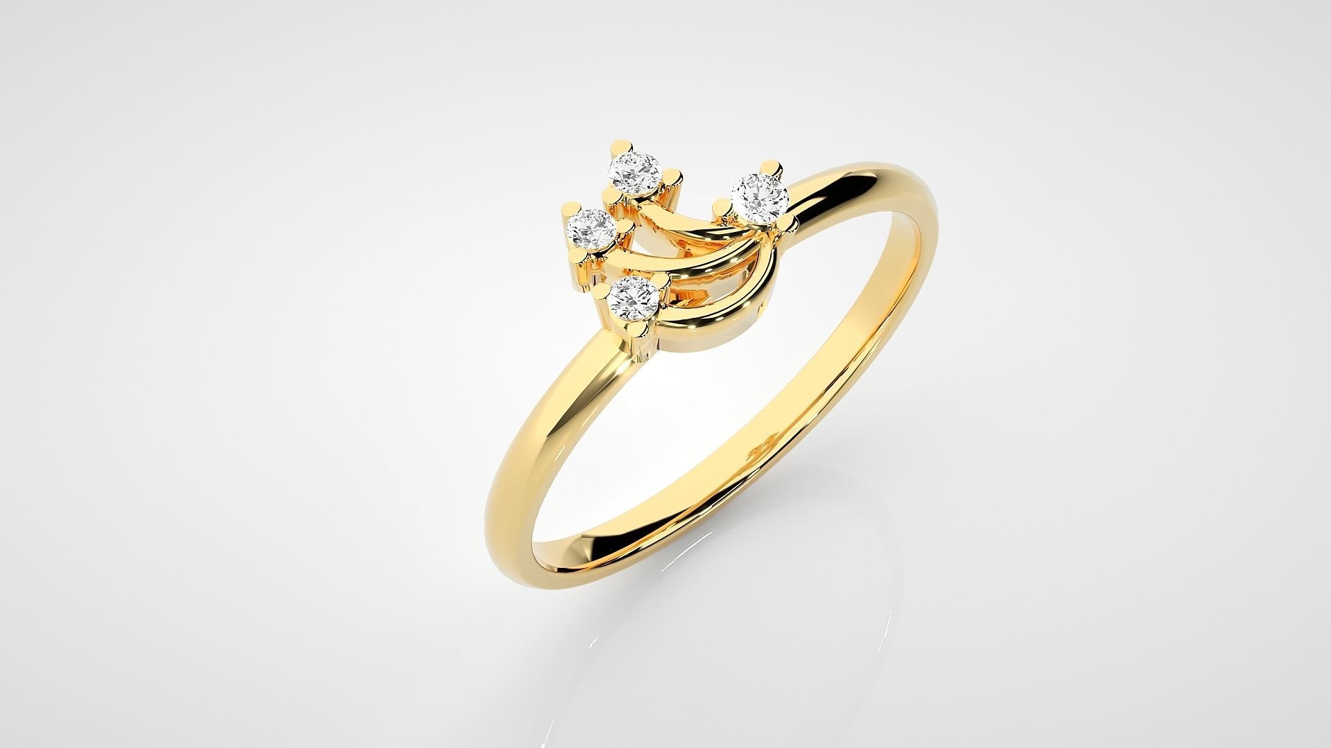 Ultra light wt minimalist Women Ring 3dm stl renders 3D print model_21