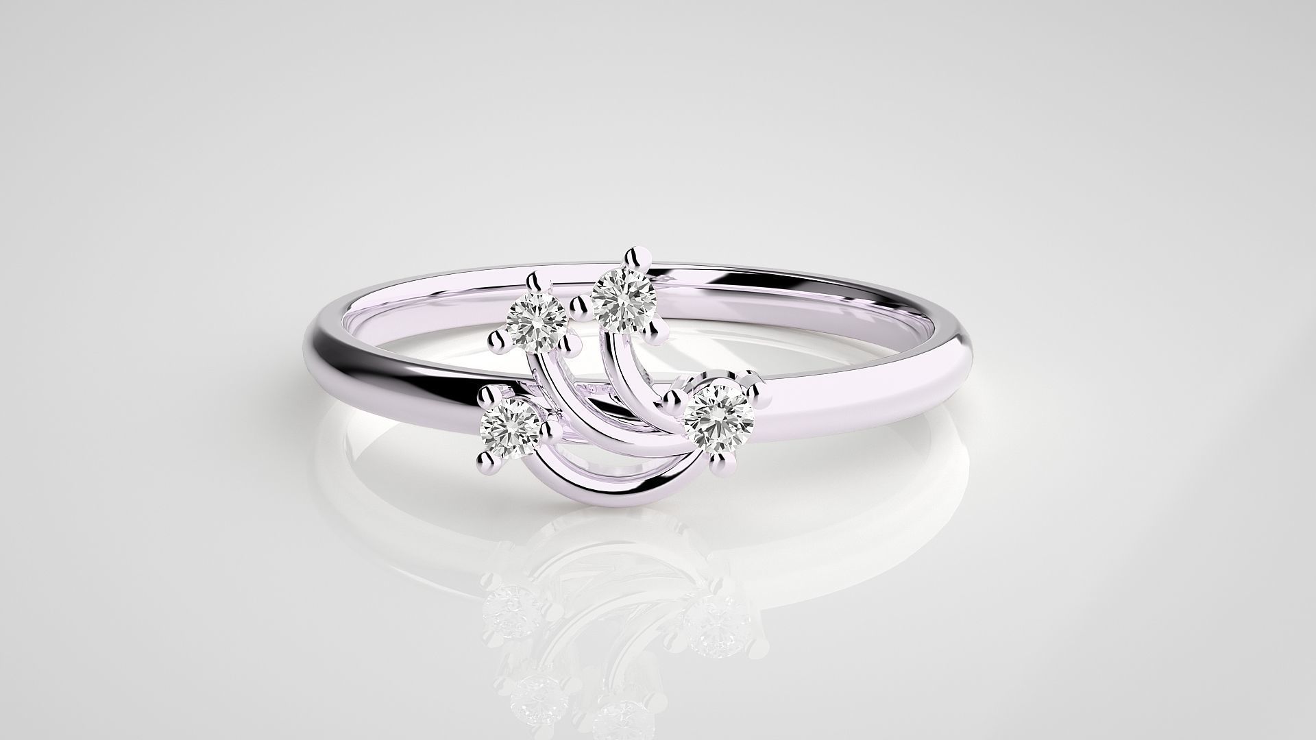 Ultra light wt minimalist Women Ring 3dm stl renders 3D print model_10