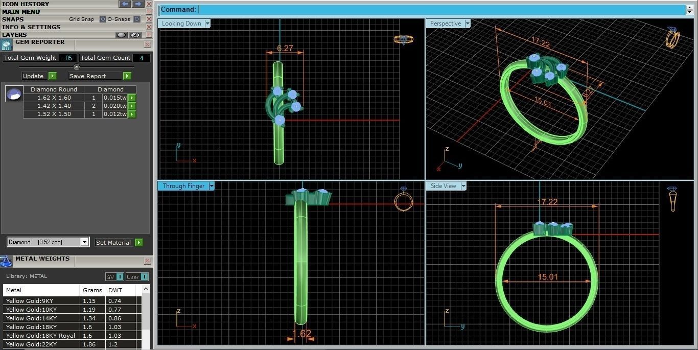 Ultra light wt minimalist Women Ring 3dm stl renders 3D print model_3