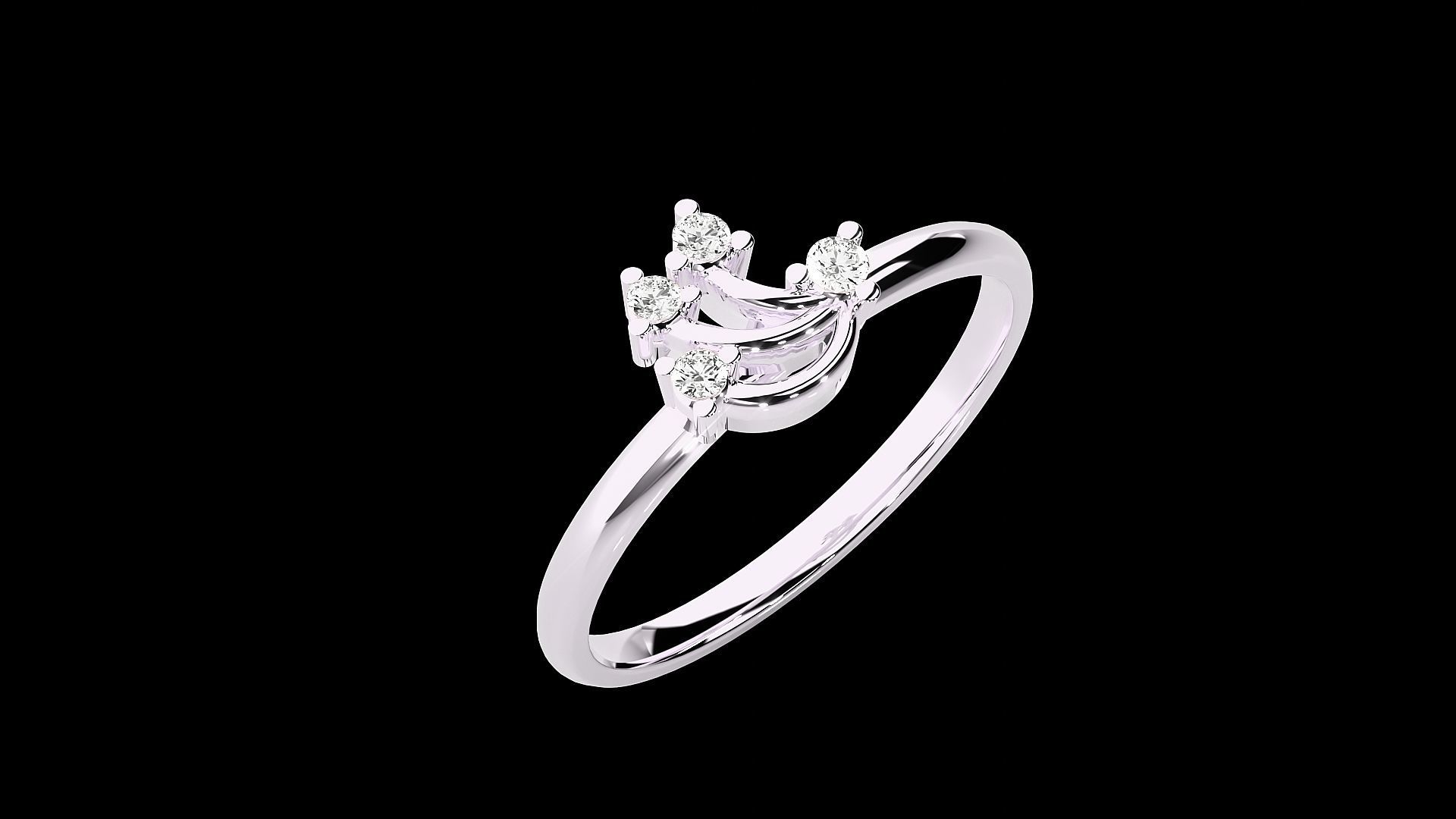 Ultra light wt minimalist Women Ring 3dm stl renders 3D print model_18