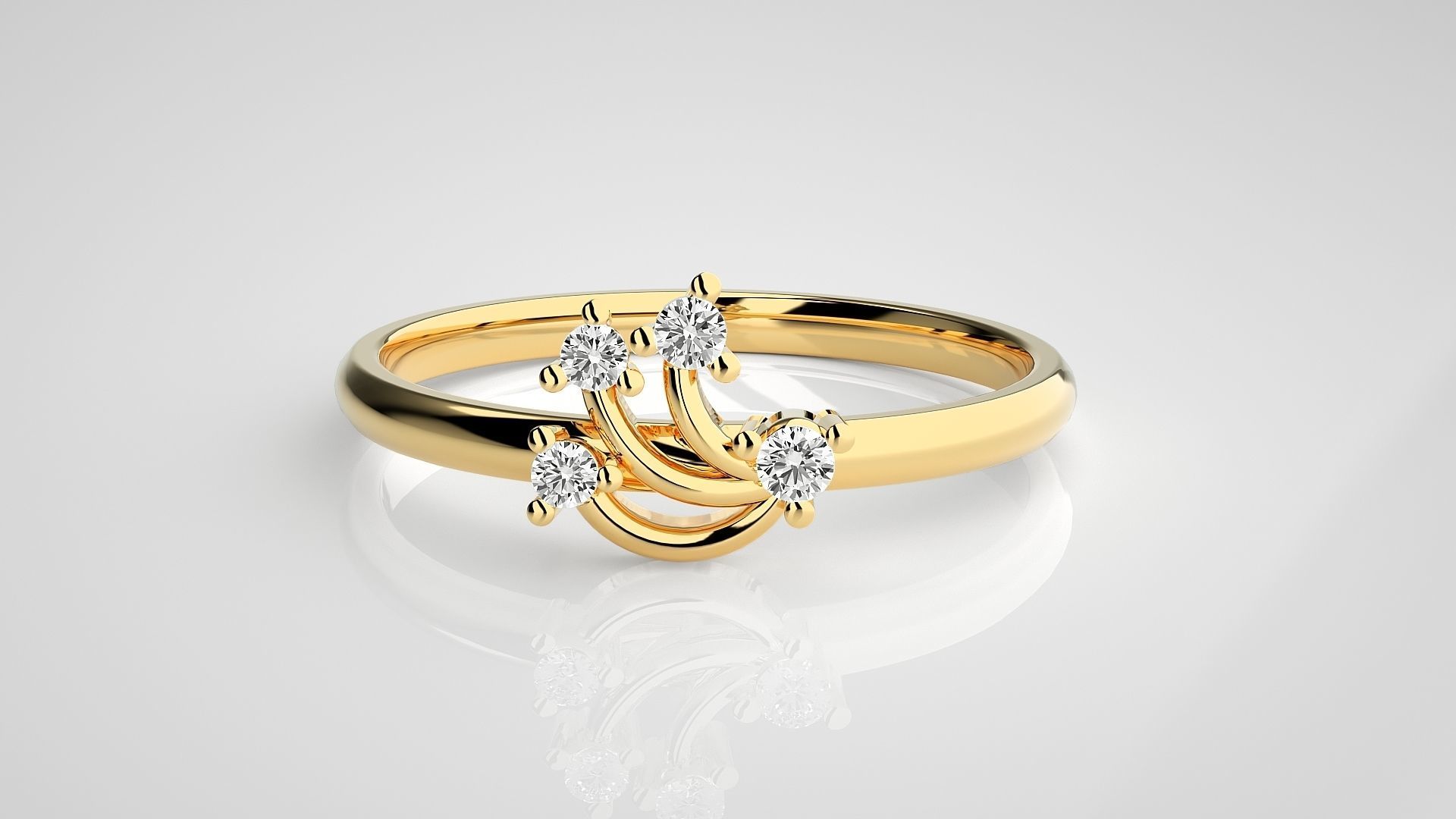 Ultra light wt minimalist Women Ring 3dm stl renders 3D print model_19