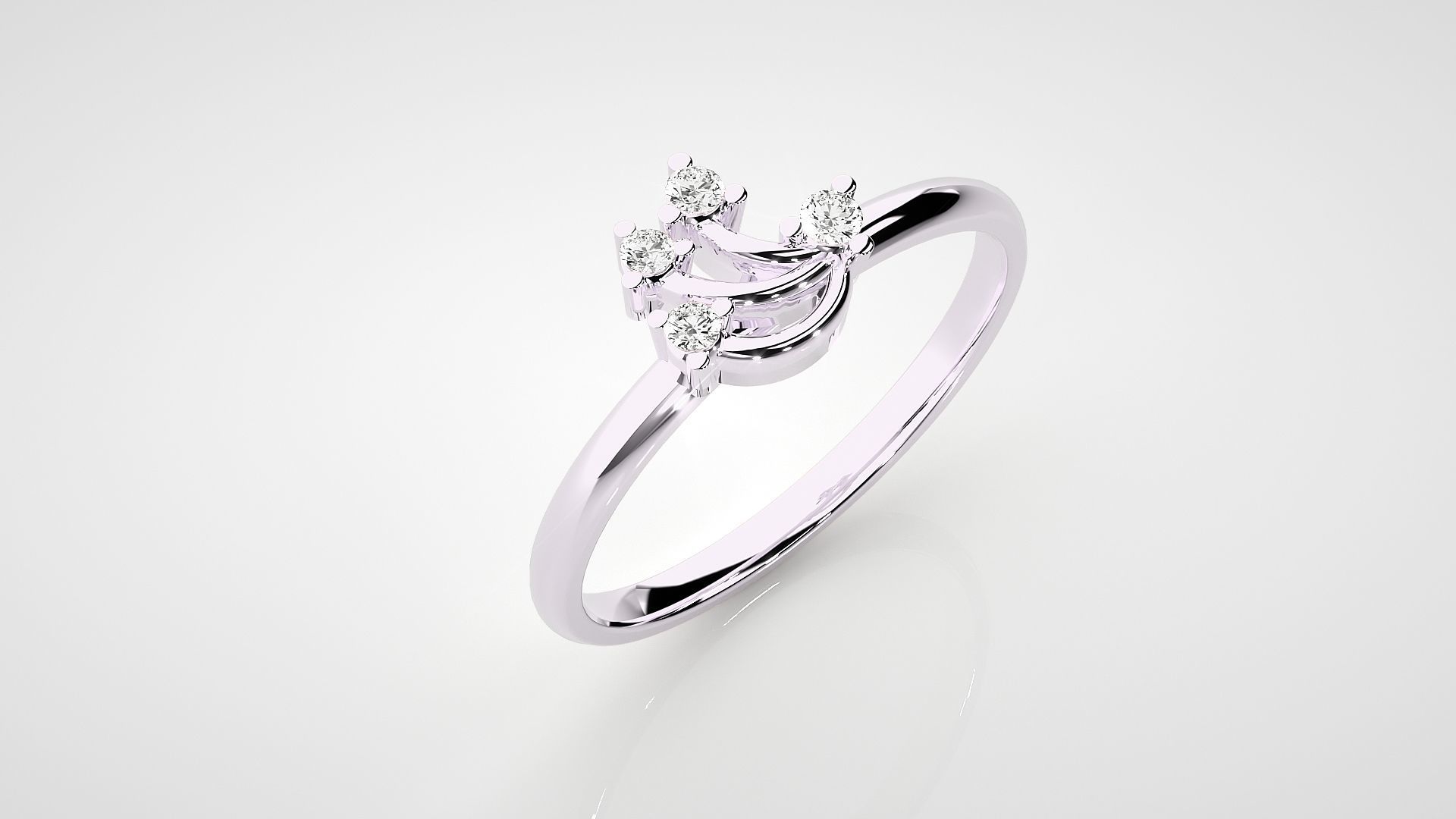 Ultra light wt minimalist Women Ring 3dm stl renders 3D print model_12