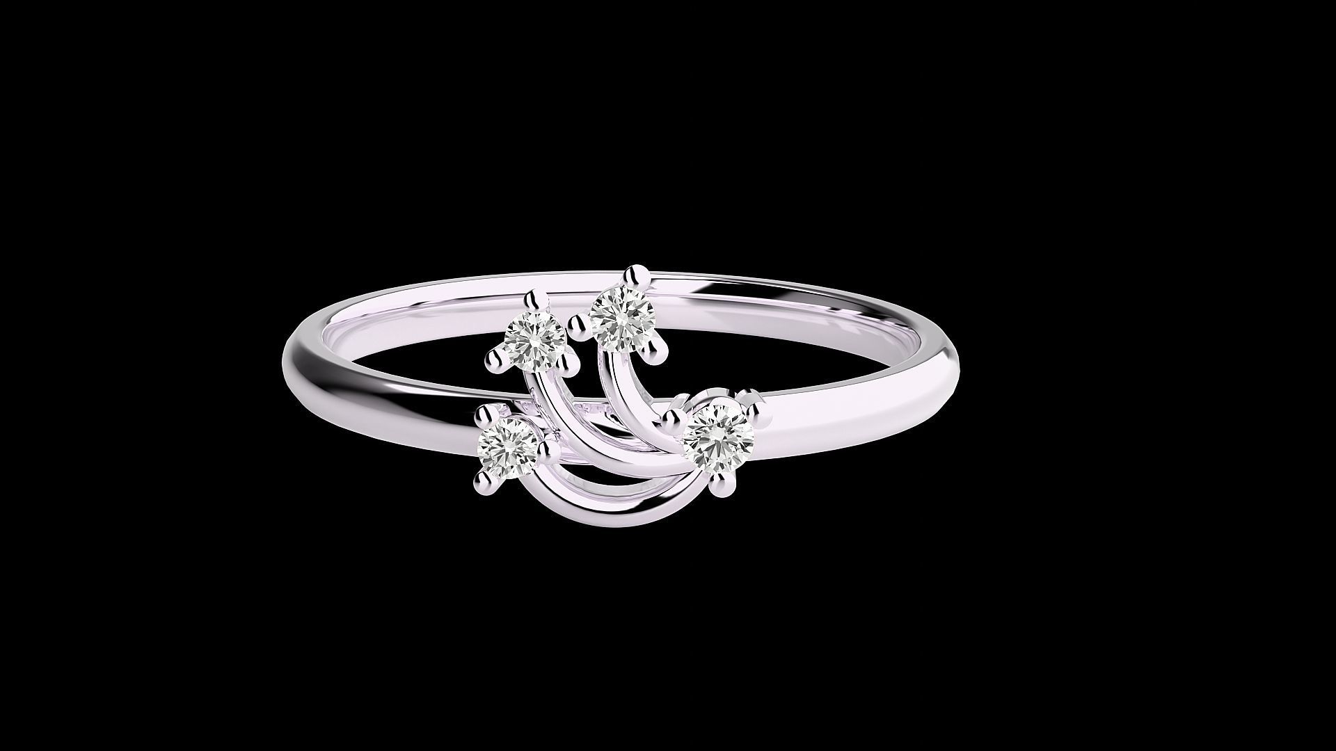 Ultra light wt minimalist Women Ring 3dm stl renders 3D print model_14
