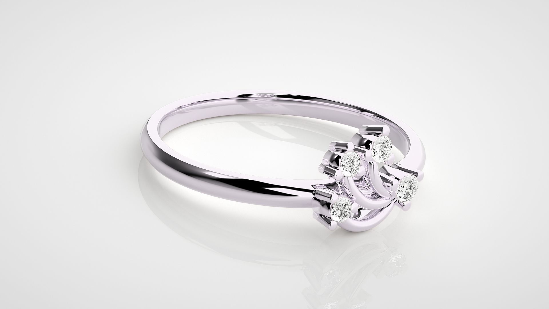 Ultra light wt minimalist Women Ring 3dm stl renders 3D print model_11