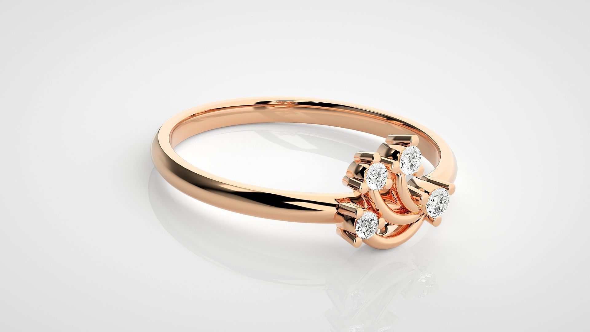 Ultra light wt minimalist Women Ring 3dm stl renders 3D print model_1