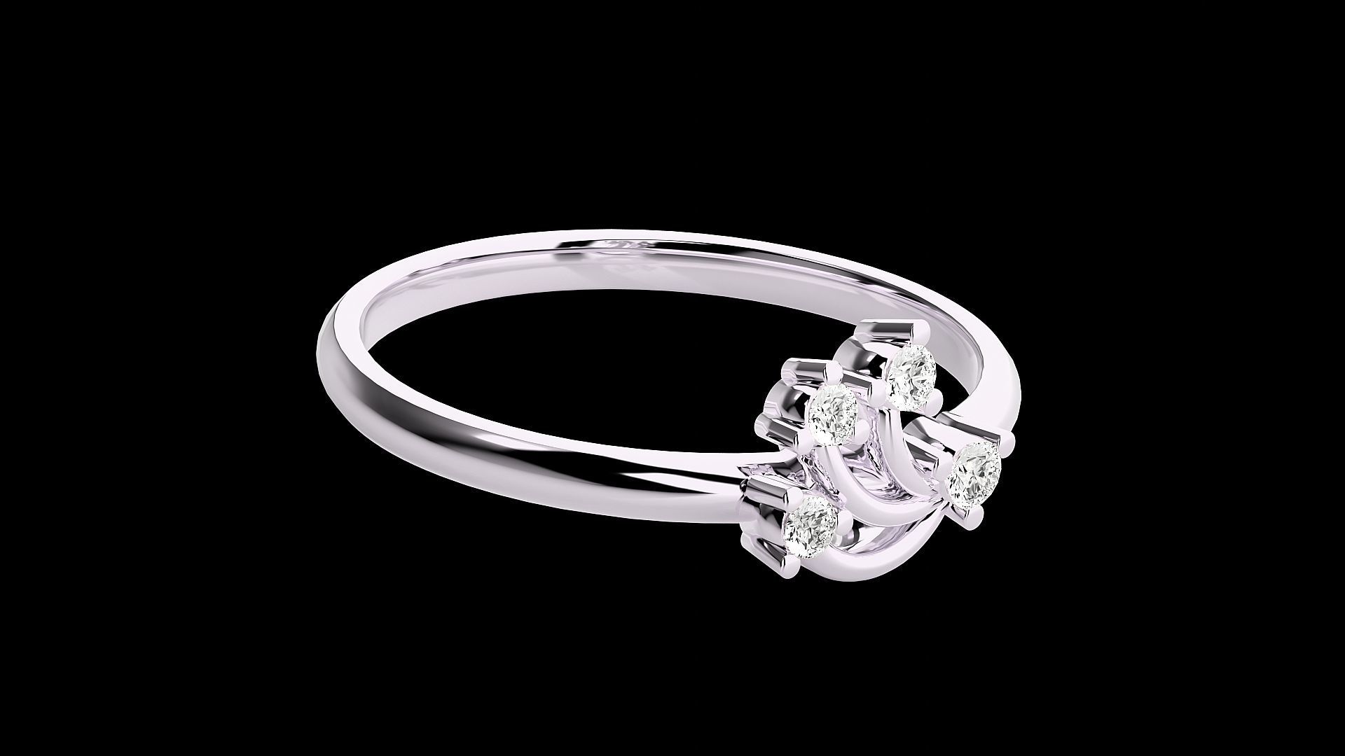 Ultra light wt minimalist Women Ring 3dm stl renders 3D print model_15