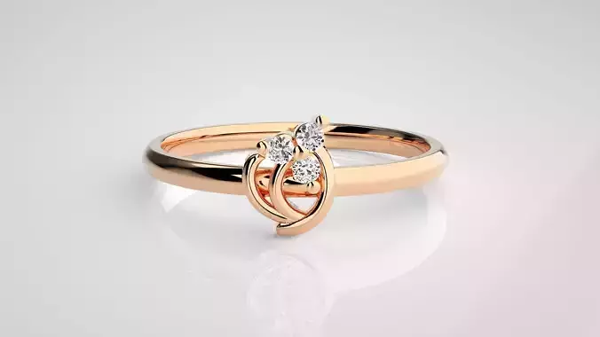 Ultra light wt minimalist Women Ring 3dm stl renders